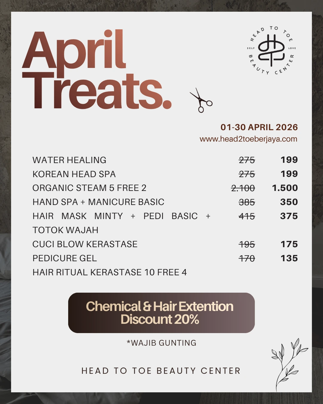 head to toe salon medan