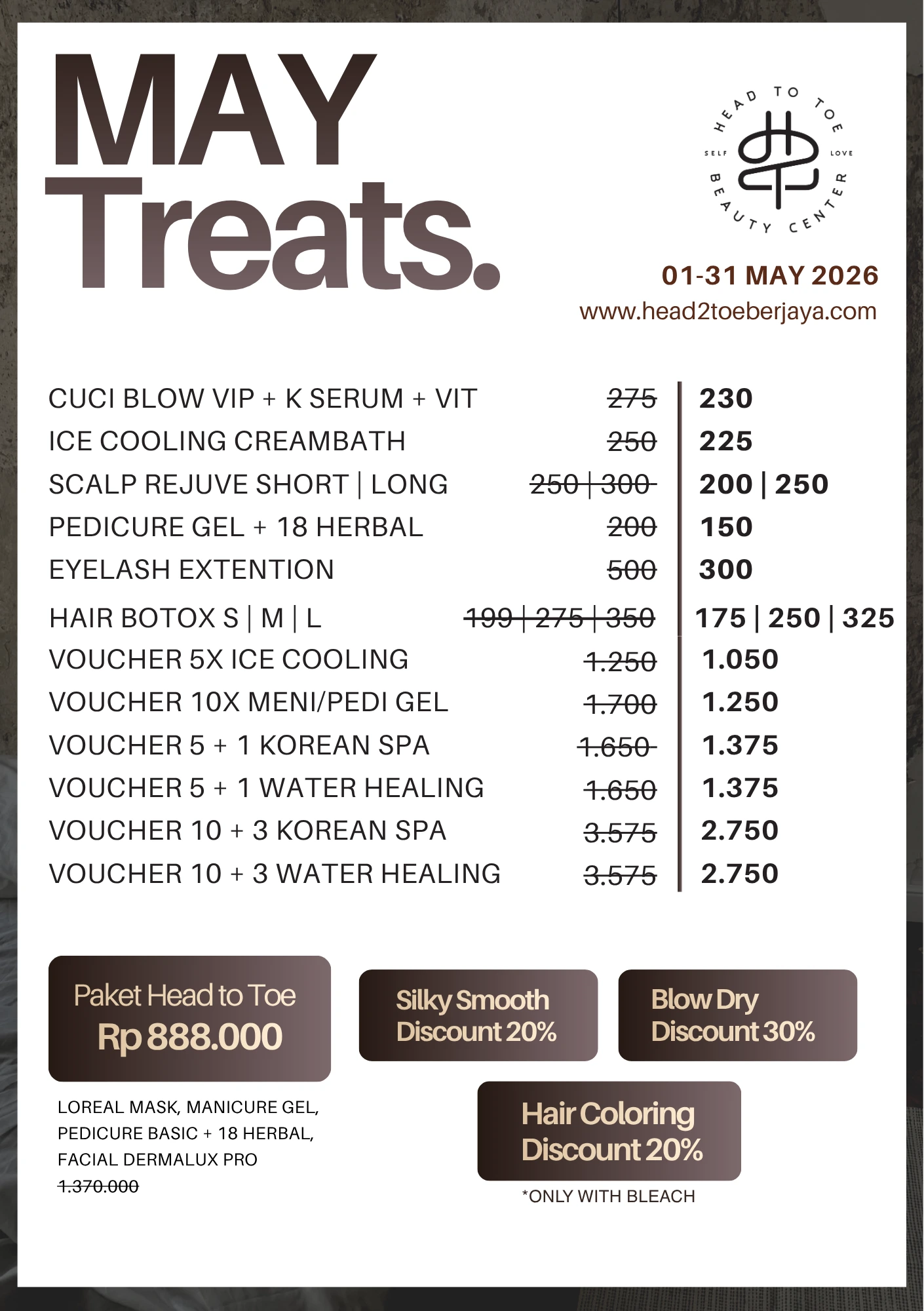 head to toe salon medan